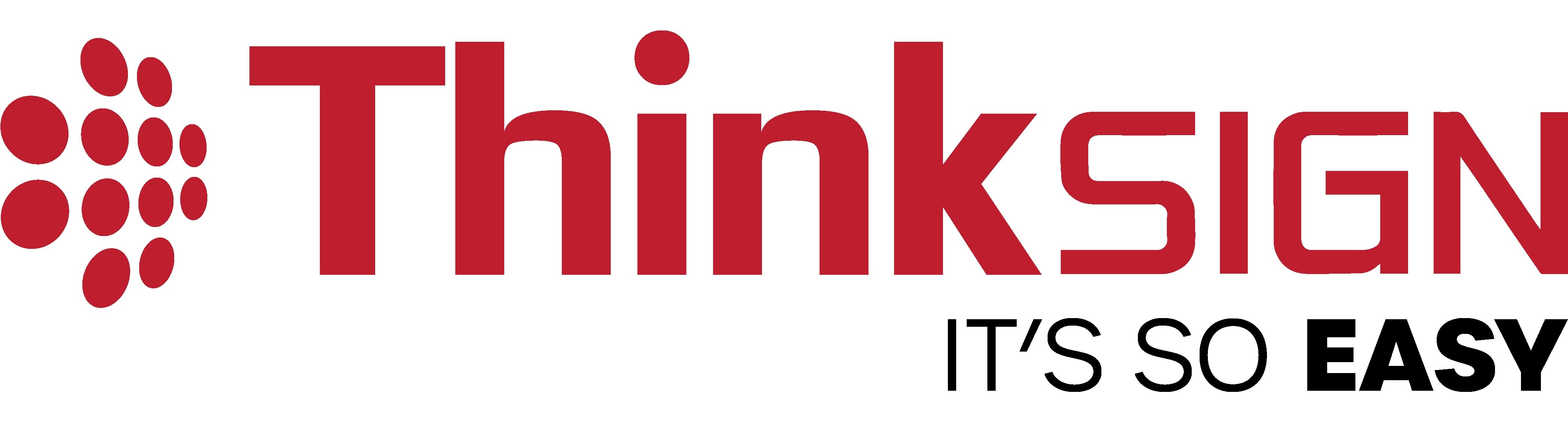 Thinksign Logo Blackandred Tagline